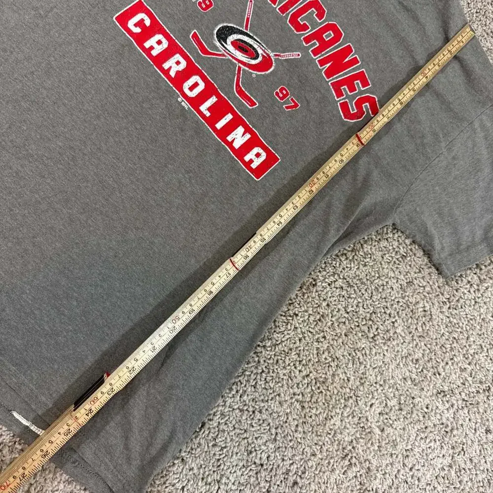 Champion Carolina Hurricanes NHL Graphic T Shirt Mens Medium Gray Hockey Tee EUC - Picture 4 of 6